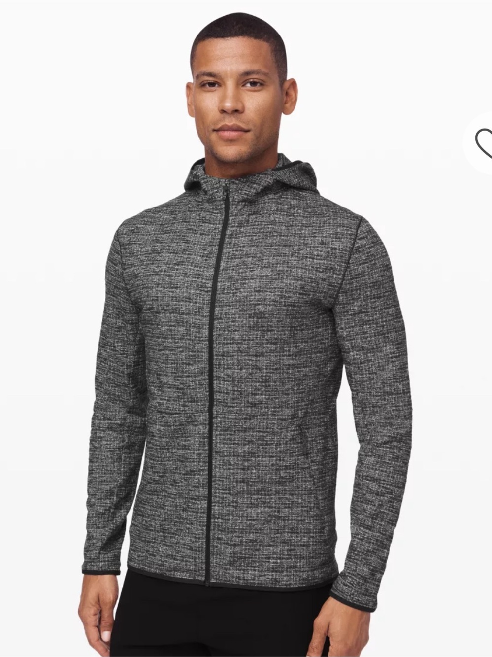 Lululemon Mens Surge Warm Hoodie Full Zip Gray Heathered Size S